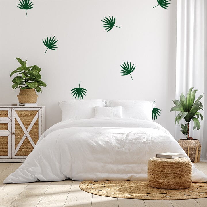 Palm Leaves Wall Decals Decals Urbanwalls Full Order Dark Green 