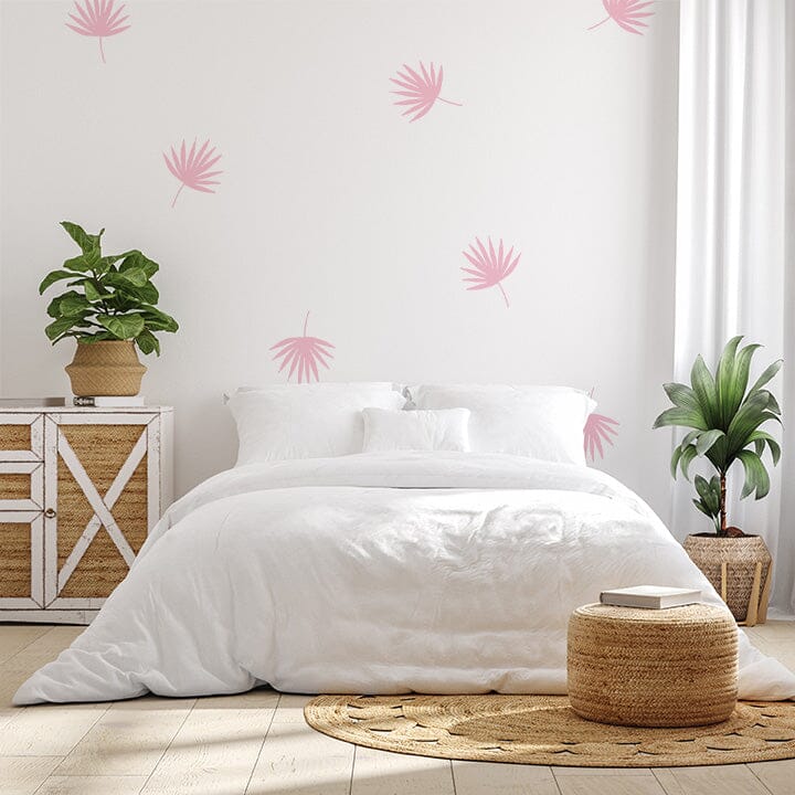 Palm Leaves Wall Decals Decals Urbanwalls Full Order Soft Pink 