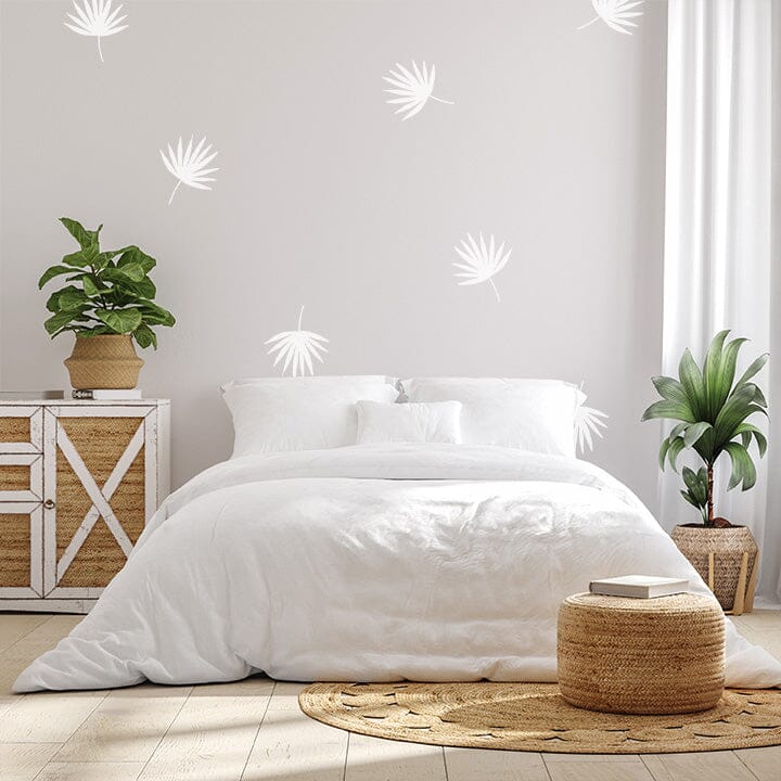 Palm Leaves Wall Decals Decals Urbanwalls Full Order White