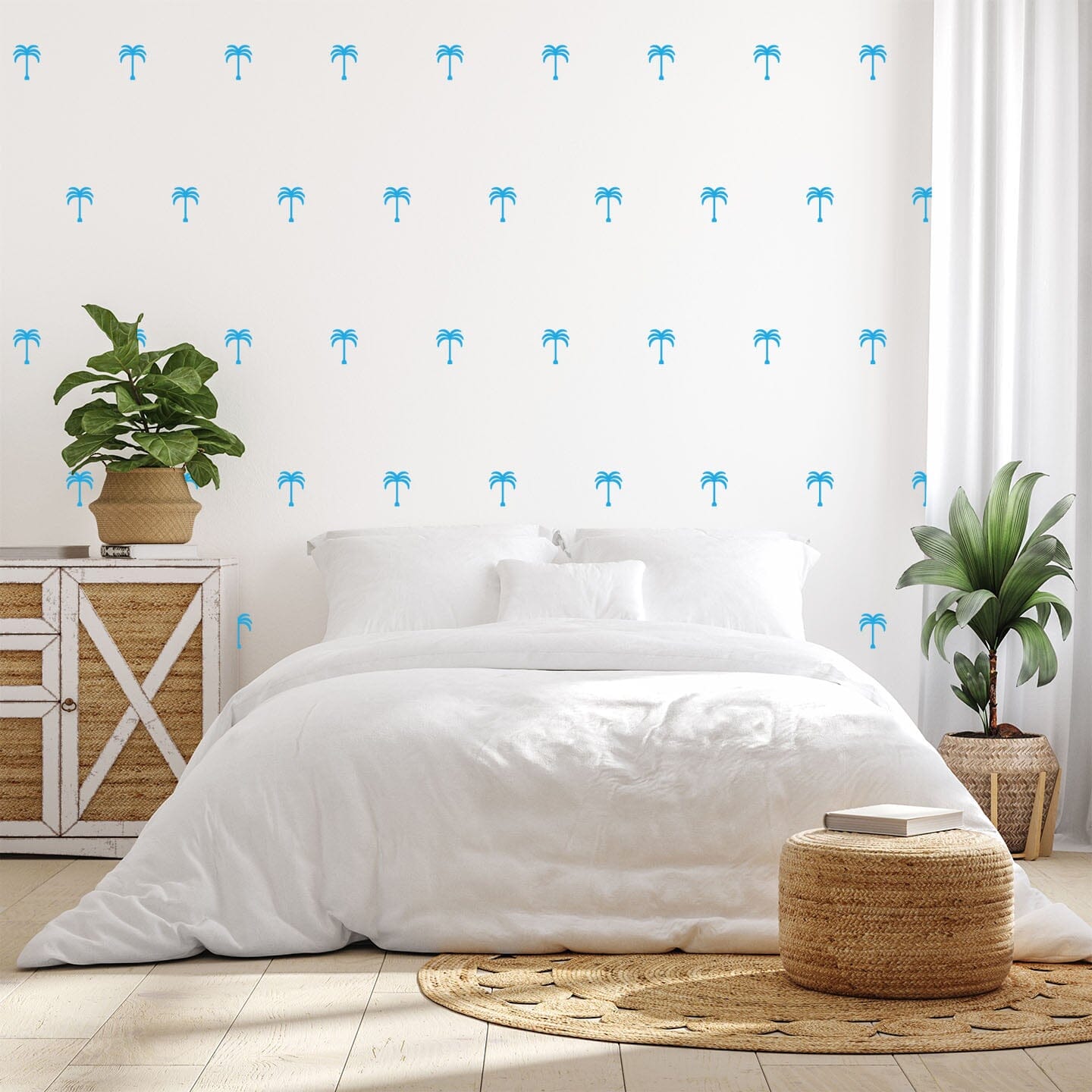 Palm Tree Wall Decals Decals Urbanwalls Blue