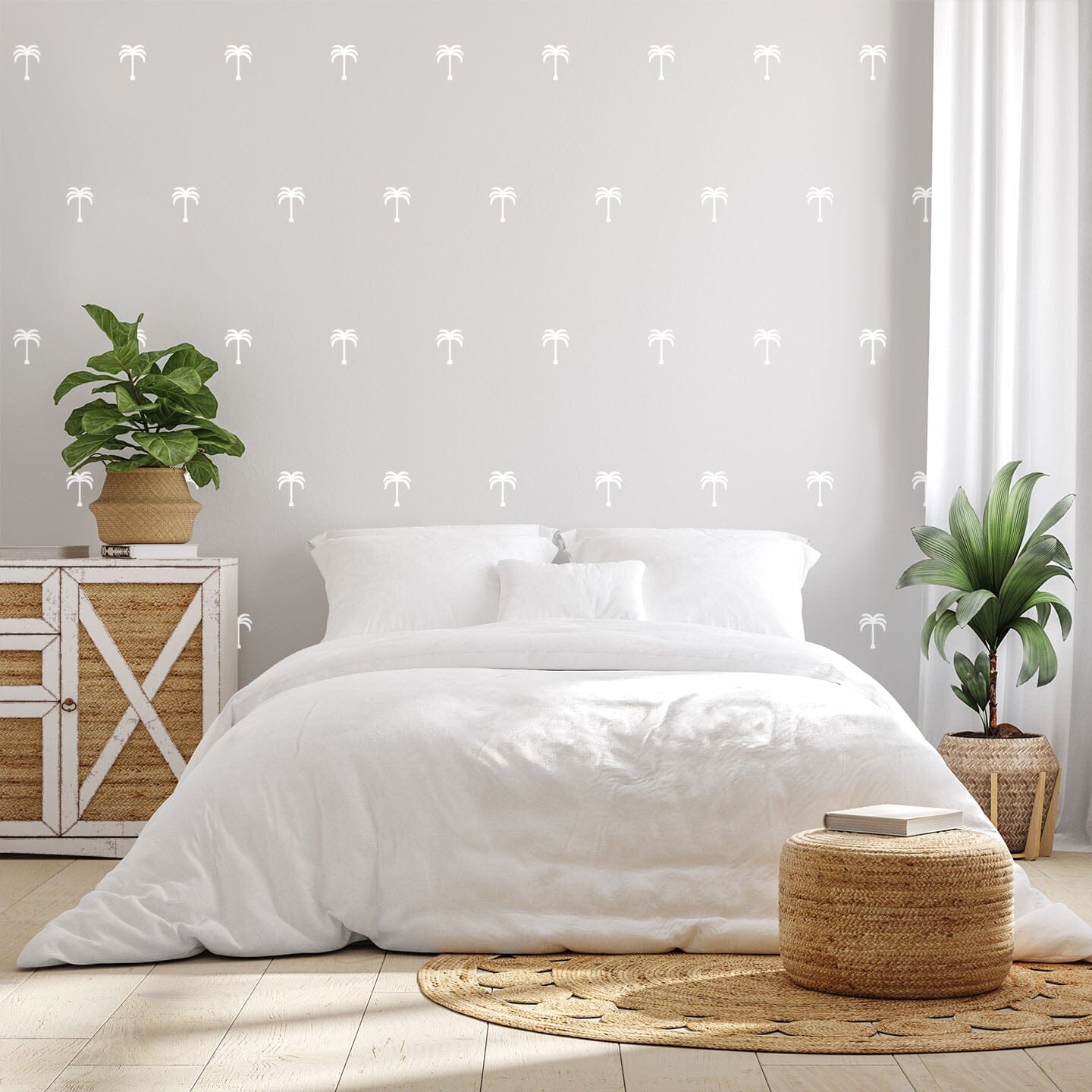 Palm Tree Wall Decals Decals Urbanwalls White