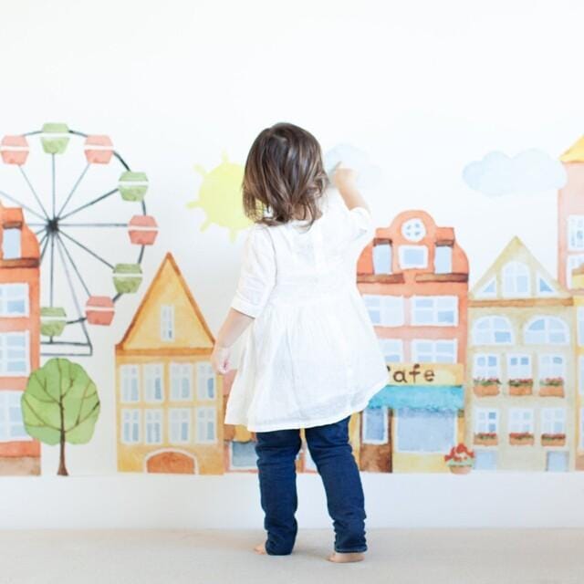 Parisienne Market Place Wall Decal Decals Urbanwalls