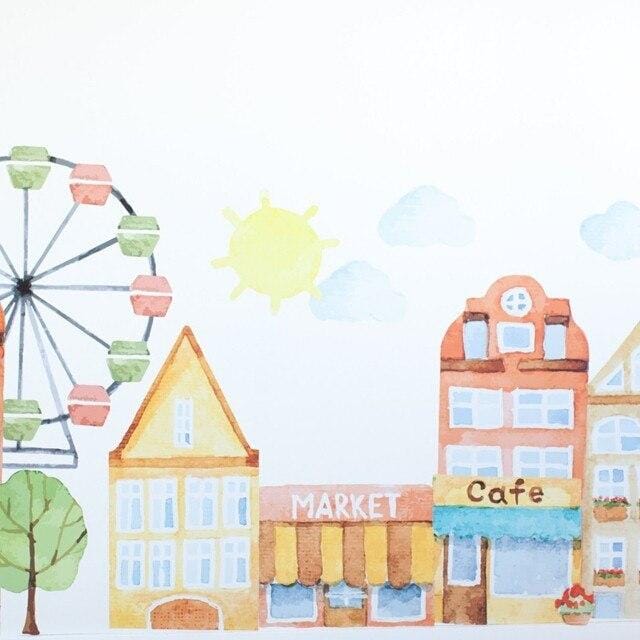 Parisienne Market Place Wall Decal Decals Urbanwalls