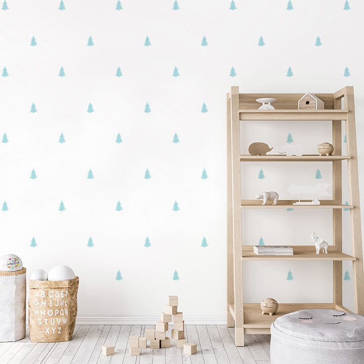 Pine Tree Wall Decals Decals Urbanwalls Baby Blue 