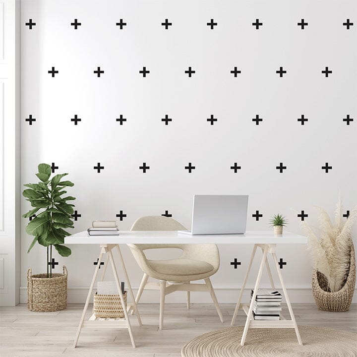 Plus Sign Wall Decals Decals Urbanwalls Black