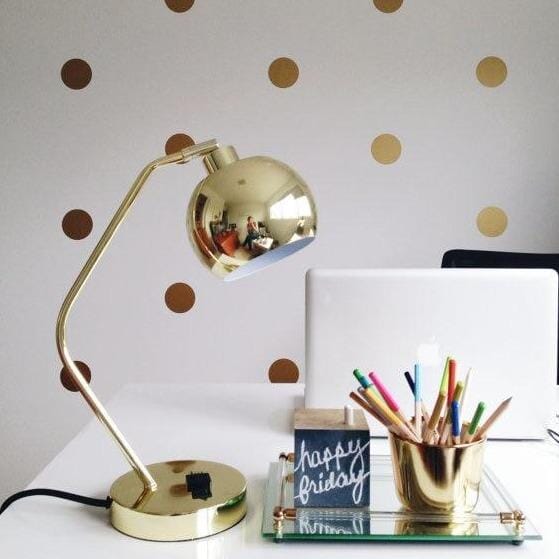 Polka Dot Pattern Wall Decals Decals Urbanwalls Gold (Metallic)