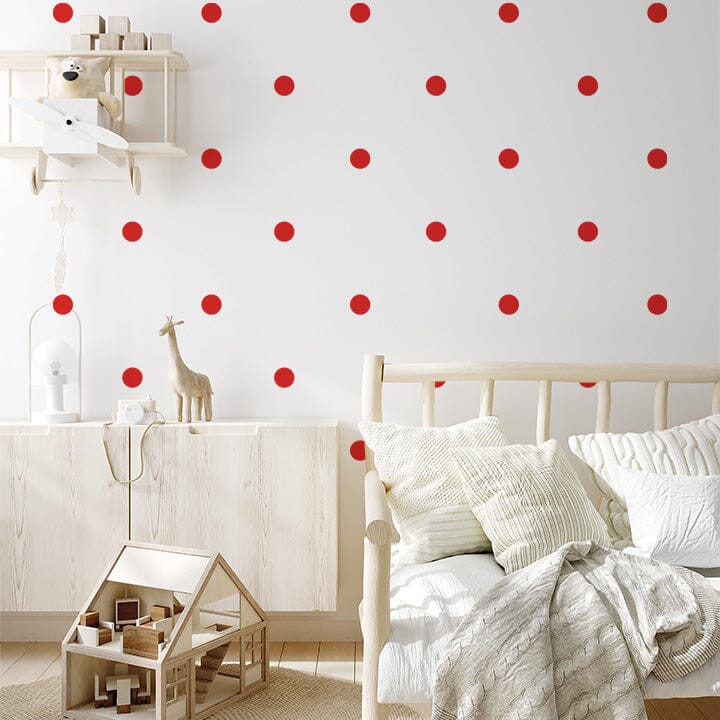 Polka Dot Pattern Wall Decals Decals Urbanwalls Red