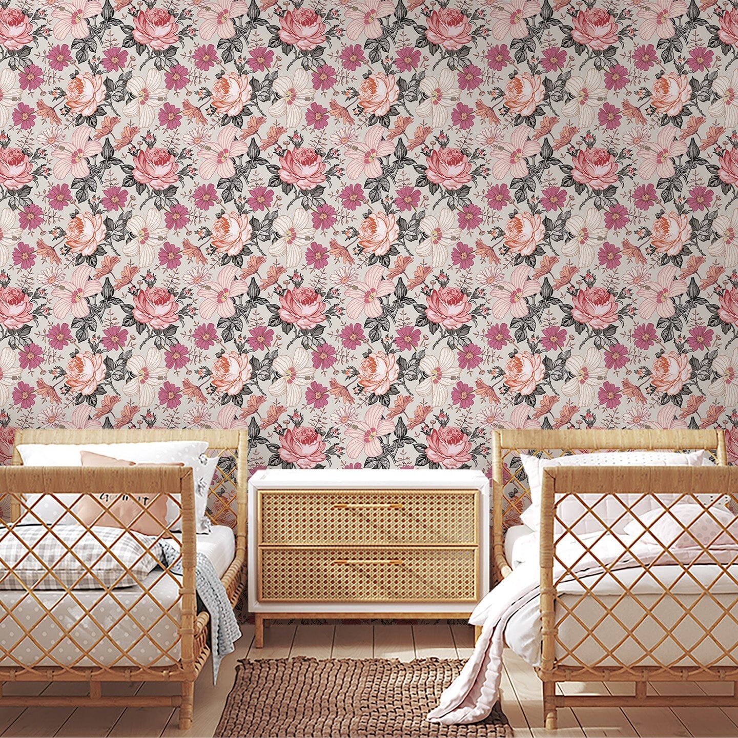 Prairie Floral Wallpaper Wallpaper Urbanwalls