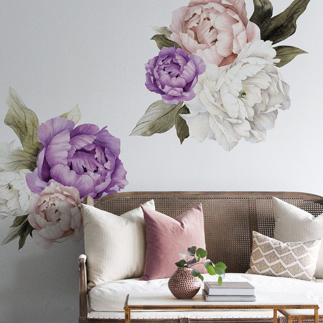 Royal Bliss Peonies Wall Decals Decals Urbanwalls
