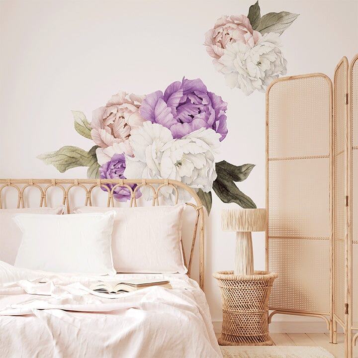 Royal Bliss Peonies Wall Decals Decals Urbanwalls Standard Wall Half Order 