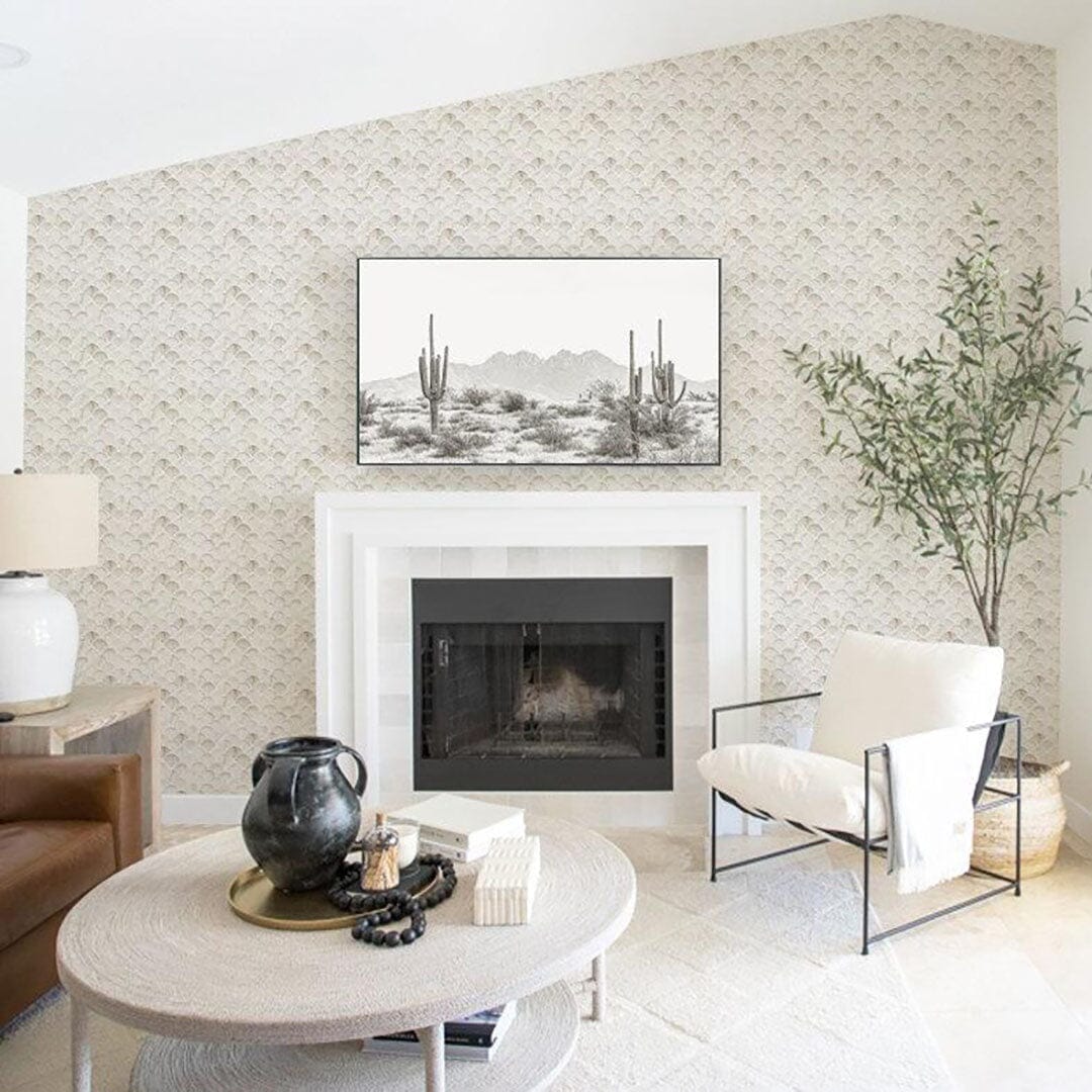 Scalloped Stucco Wallpaper Wallpaper Urbanwalls
