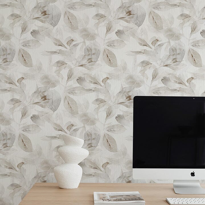Silver Ficus Wallpaper Wallpaper Urbanwalls