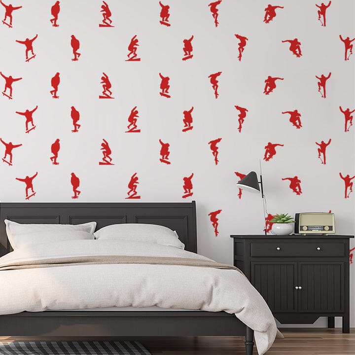 Skateboard Wall Decals Decals Urbanwalls Red
