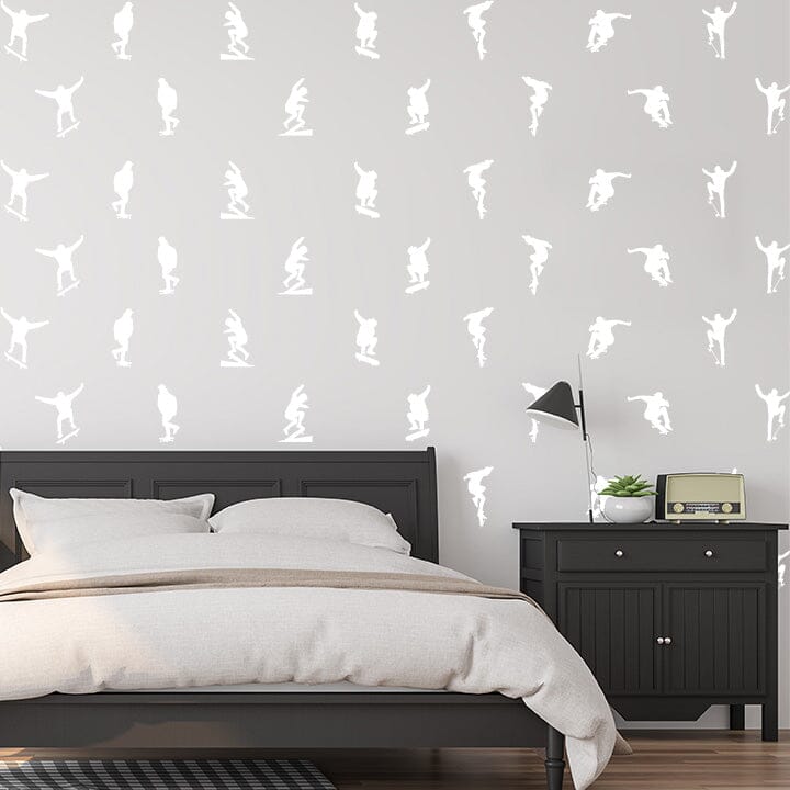 Skateboard Wall Decals Decals Urbanwalls White