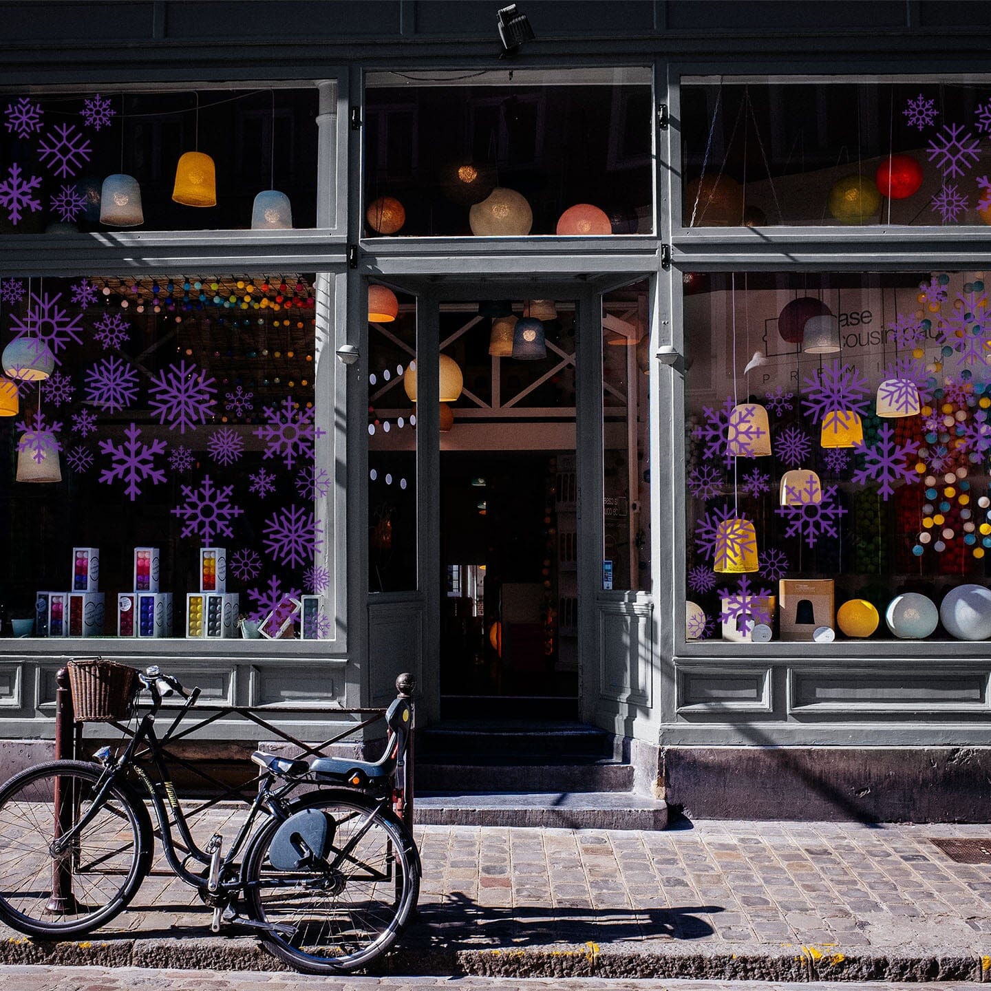 Snowflake Window Decals Decals Urbanwalls Medium Window Purple
