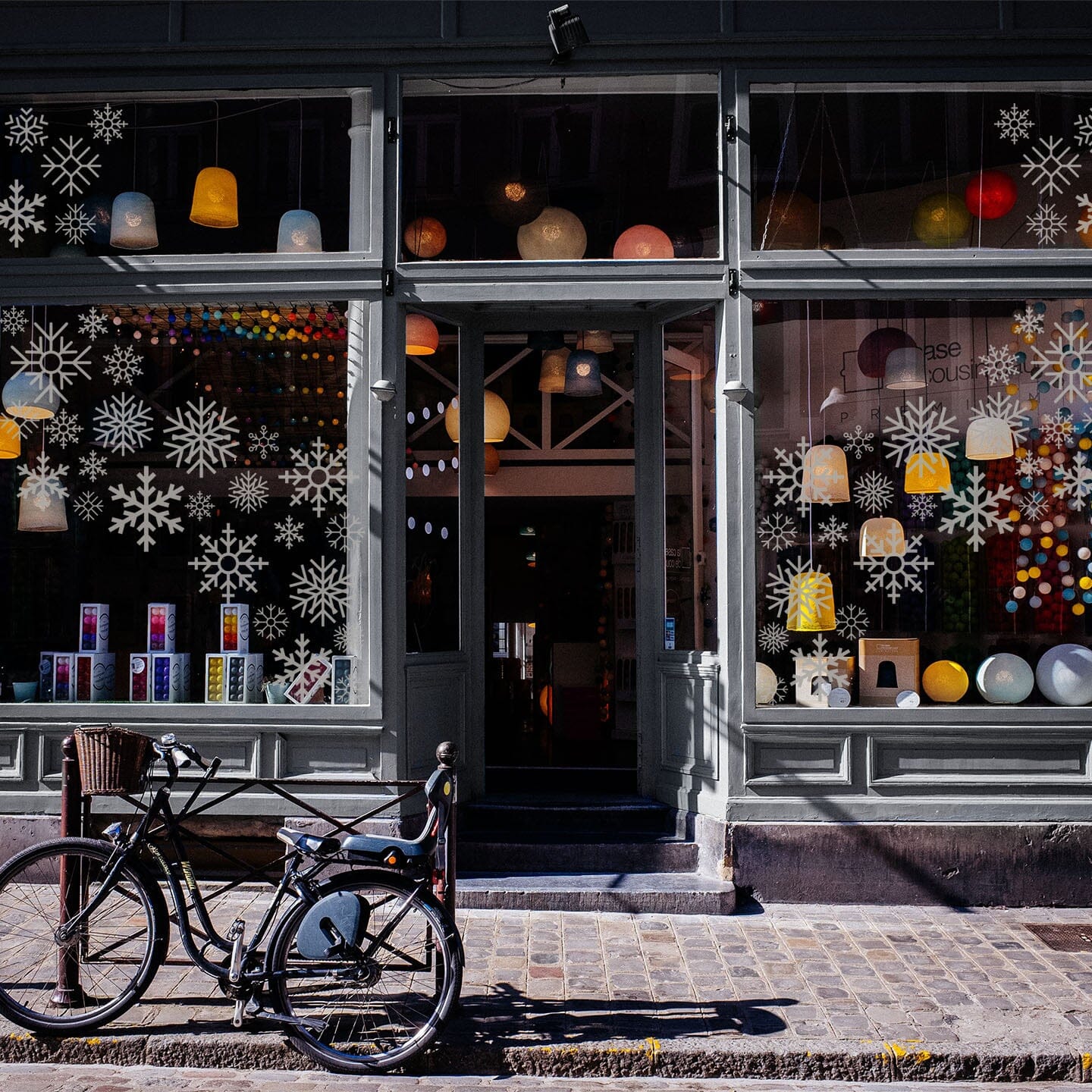 Snowflake Window Decals Decals Urbanwalls Medium Window Warm Grey