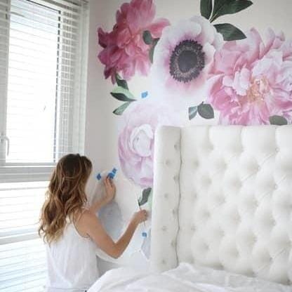 Soft Pink Garden Flower Wall Decals Decals Urbanwalls