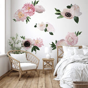 Soft Pink Garden Flower Wall Decals Decals Urbanwalls Standard Wall Full Order