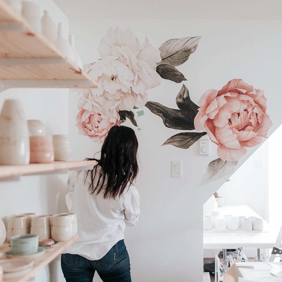 Summer Daze Peonies Wall Decal Decals Urbanwalls