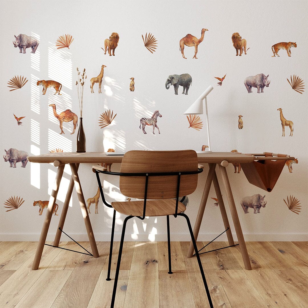 Summer Safari Animal Wall Decals Decals Urbanwalls Standard Wall Full Order