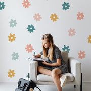 Summer Whimsy Daisy Wall Decals Decals Urbanwalls Standard Wall Large