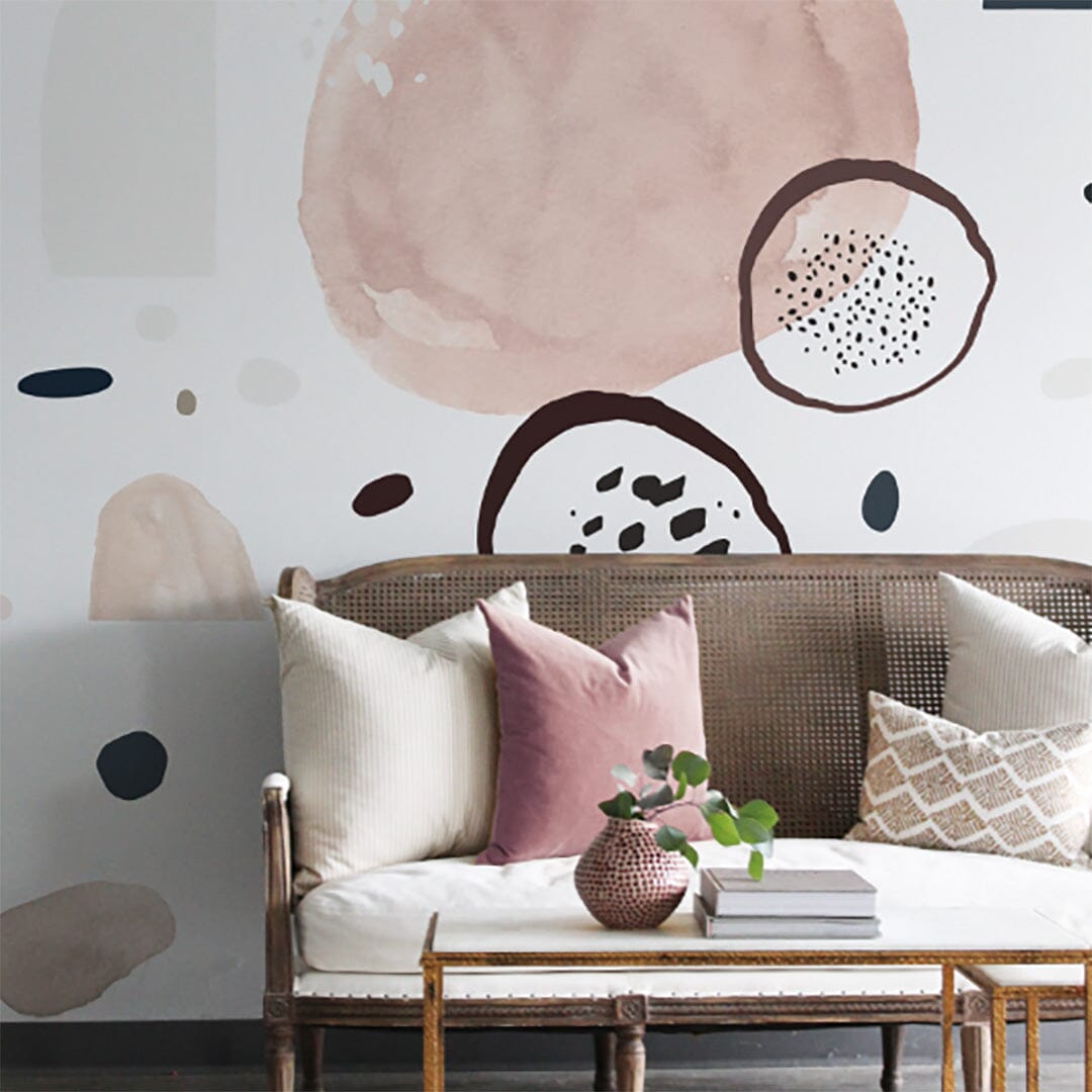 The Blush Circular Abstract Wall Decals Decals Urbanwalls