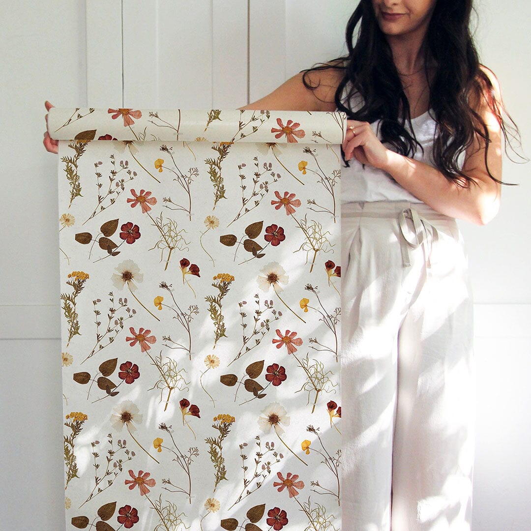 The Diary of Flowers Wallpaper Wallpaper Urbanwalls Standard Wall DOUBLE ROLL : 46" X 8 FEET