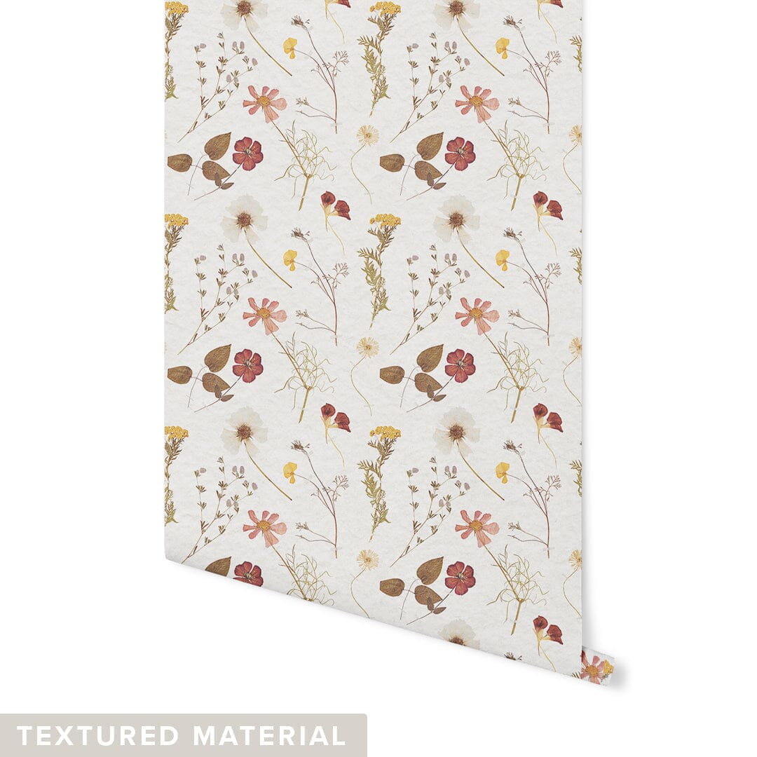 The Diary of Flowers Wallpaper Wallpaper Urbanwalls Textured Wall DOUBLE ROLL : 42" X 8 FEET