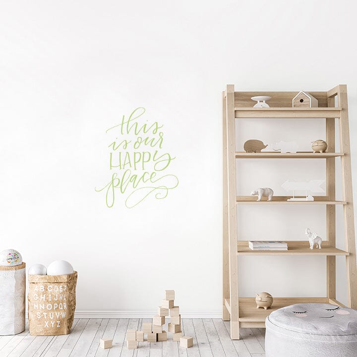 This is Our Happy Place Wall Decal Decals Urbanwalls Key Lime 23" x 28"