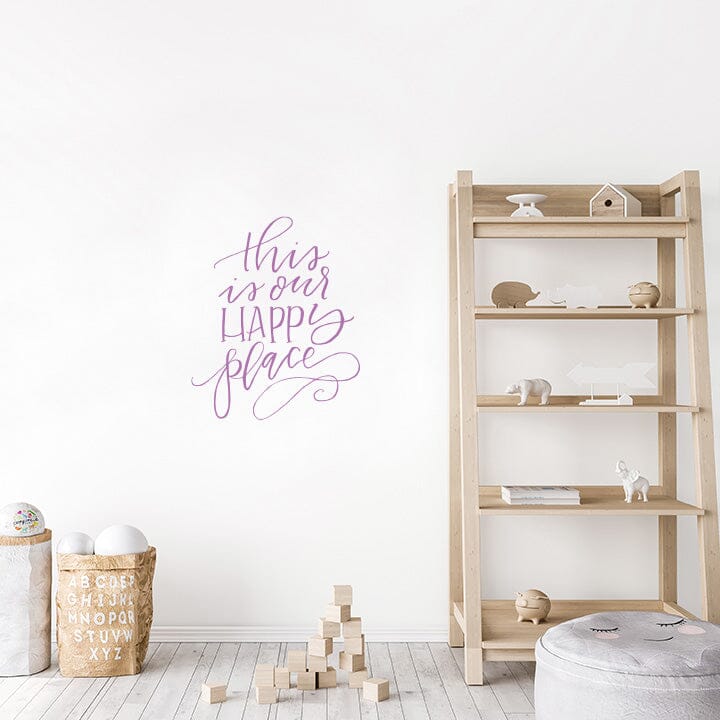 This is Our Happy Place Wall Decal Decals Urbanwalls Lilac 23" x 28"