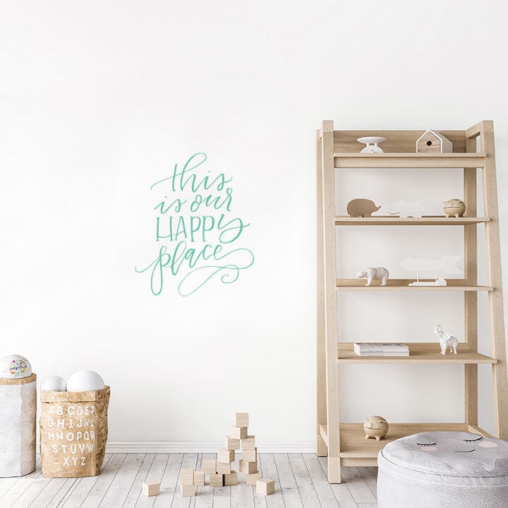 This is Our Happy Place Wall Decal Decals Urbanwalls Mint 23" x 28"