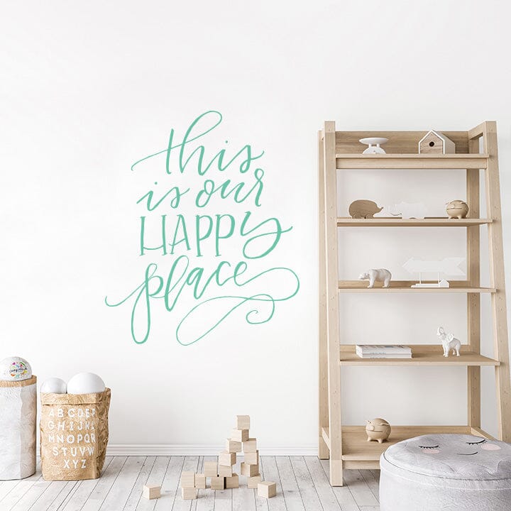 This is Our Happy Place Wall Decal Decals Urbanwalls Mint 46" x 55.5"