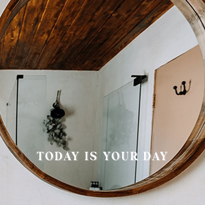 Today Is Your Day Mirror Decal Decals Urbanwalls Serif White
