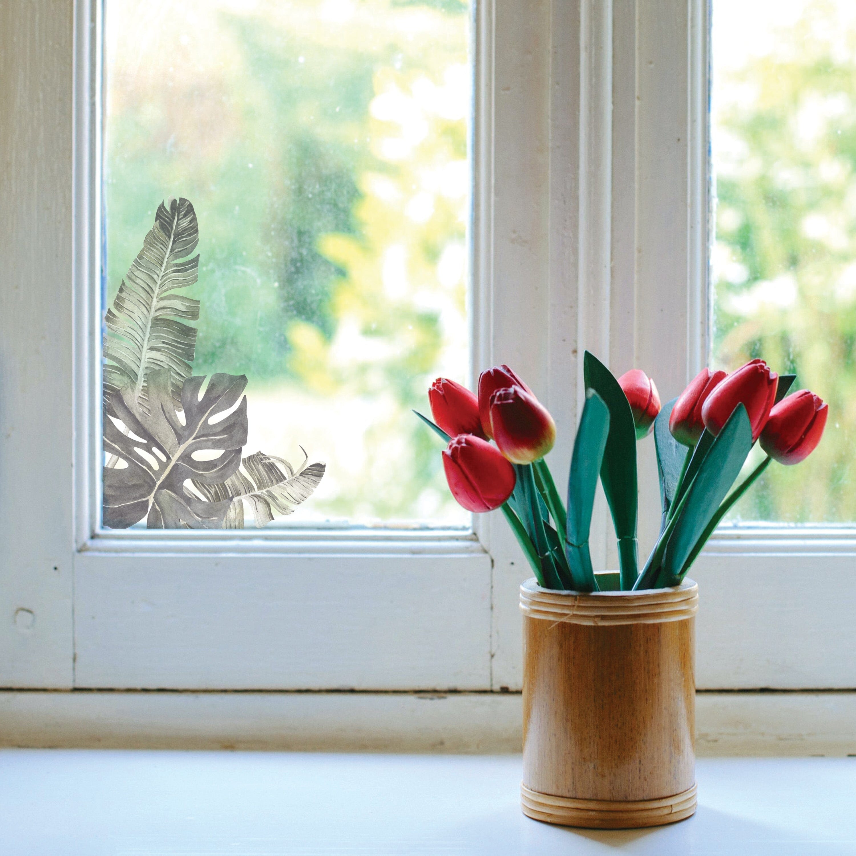 Tropic Leaves Window Decals Decals Urbanwalls Static Cling Sample