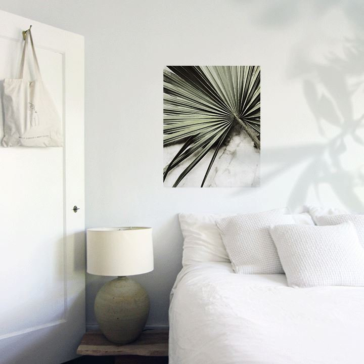 Tropical Fan Leaf Art Print Prints Urbanwalls Adhesive Canvas 8" x 10"