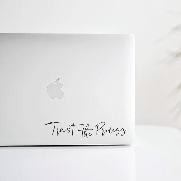 Trust The Process Mirror Decal Decals Urbanwalls Black Script