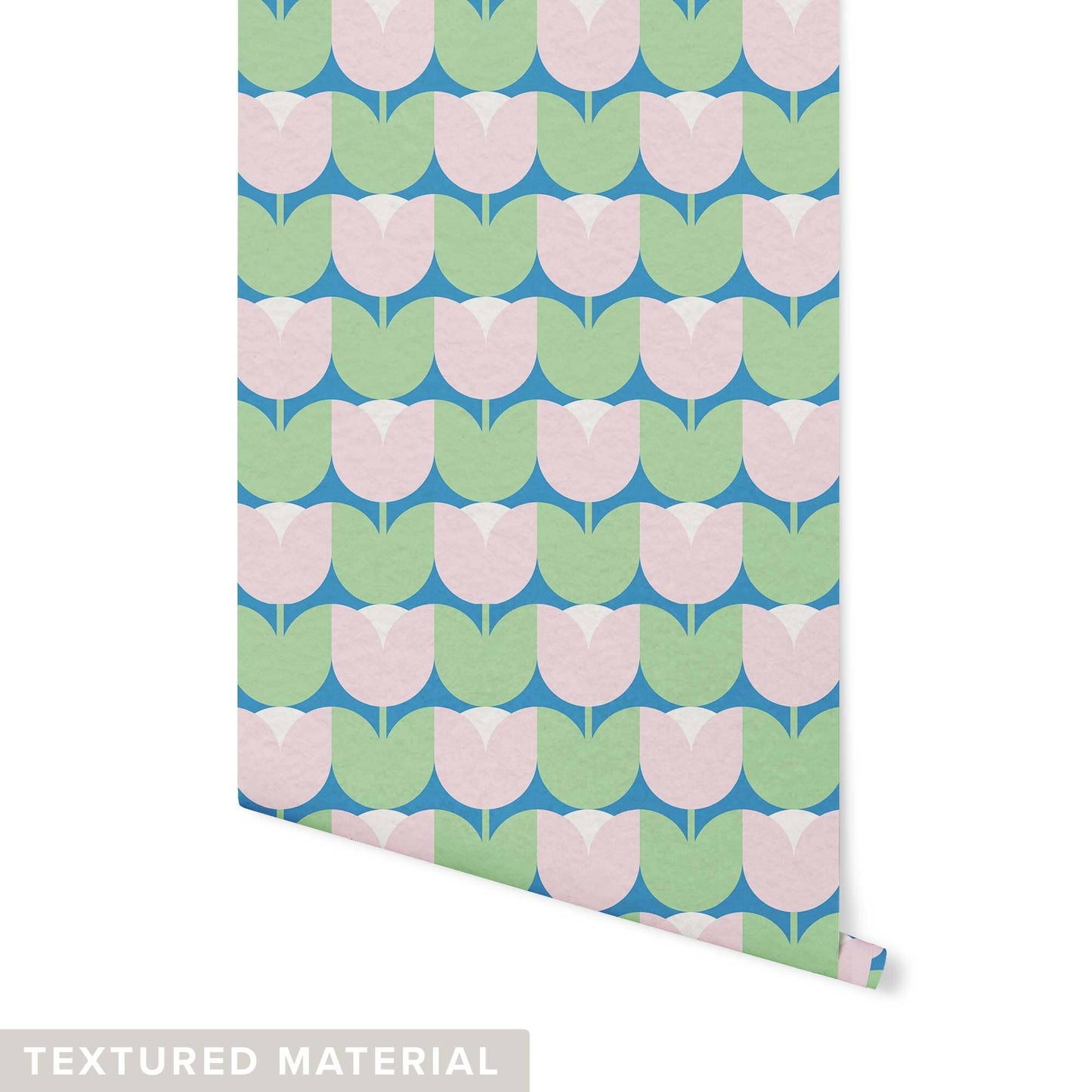 Tulip Kisses Wallpaper Wallpaper Sunny Circle Studio Textured Wall DOUBLE ROLL : 42” X 4 FEET Bright