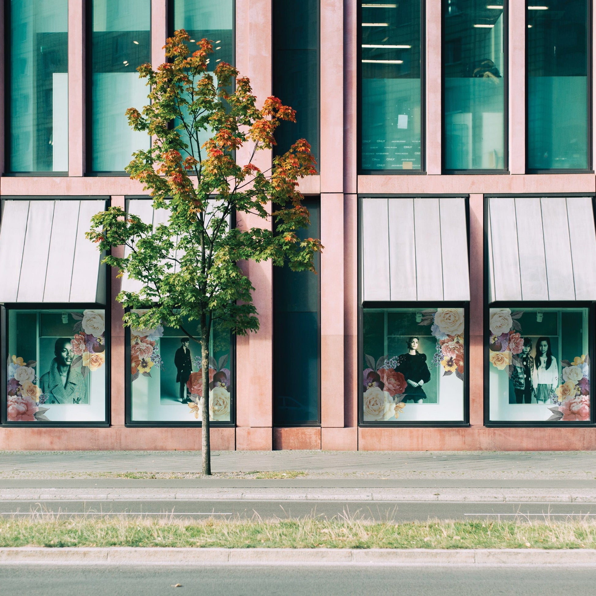 Vintage Floral Window Decals Decals Urbanwalls Static Cling Large Window