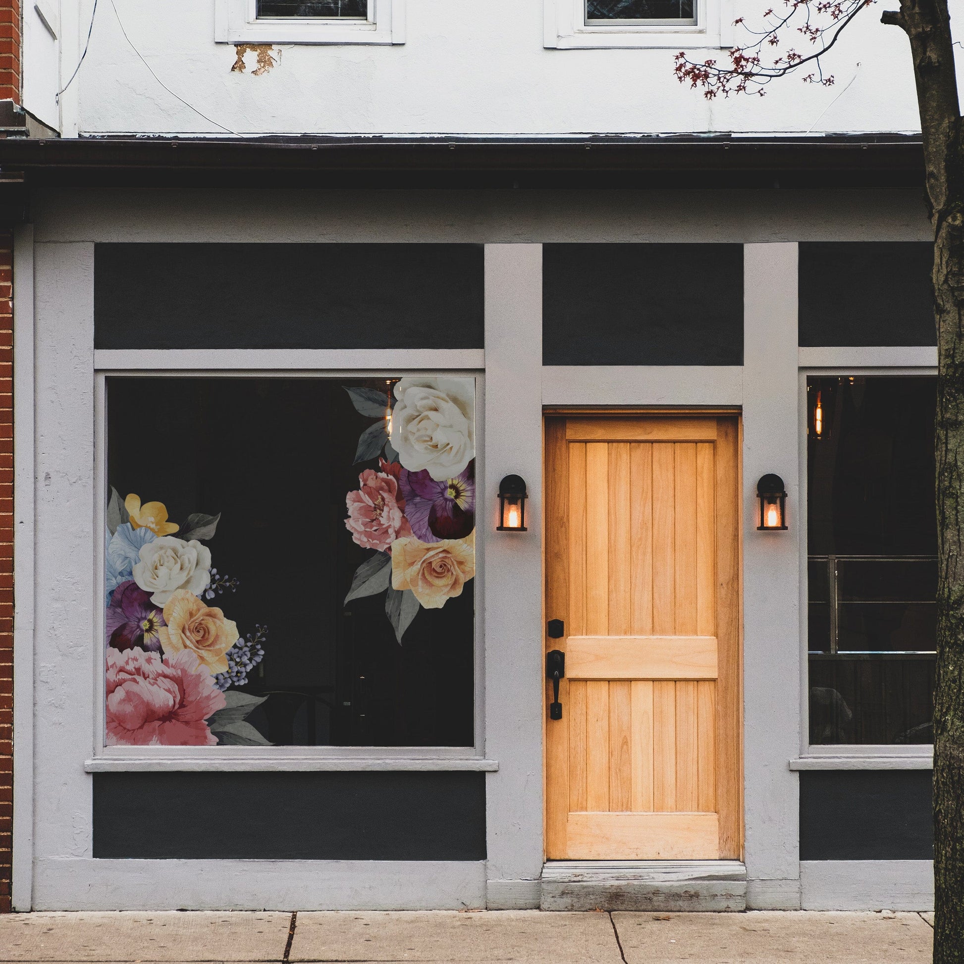 Vintage Floral Window Decals Decals Urbanwalls Static Cling Small Window