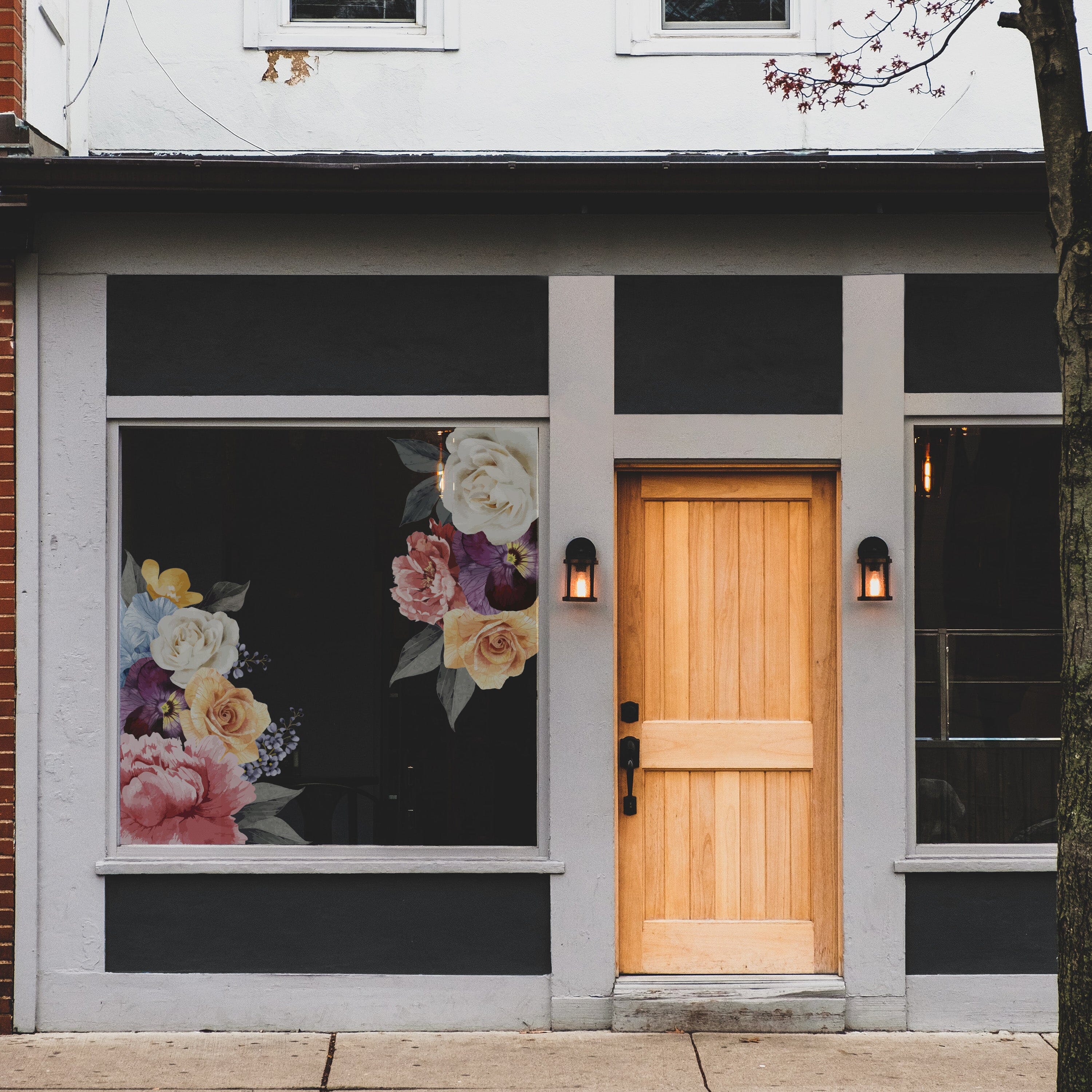 Vintage Floral Window Decals Decals Urbanwalls Static Cling Small Window