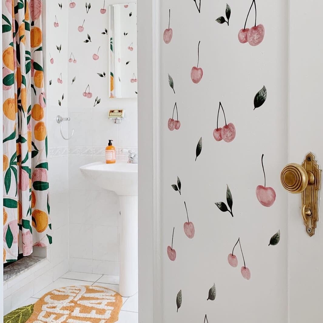 Watercolor Cherries Wall Decals Decals Urbanwalls Standard Wall Full Order