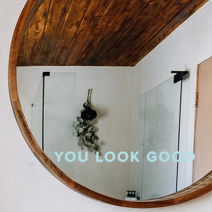 You Look Good Mirror Decal Decals Urbanwalls Baby Blue 