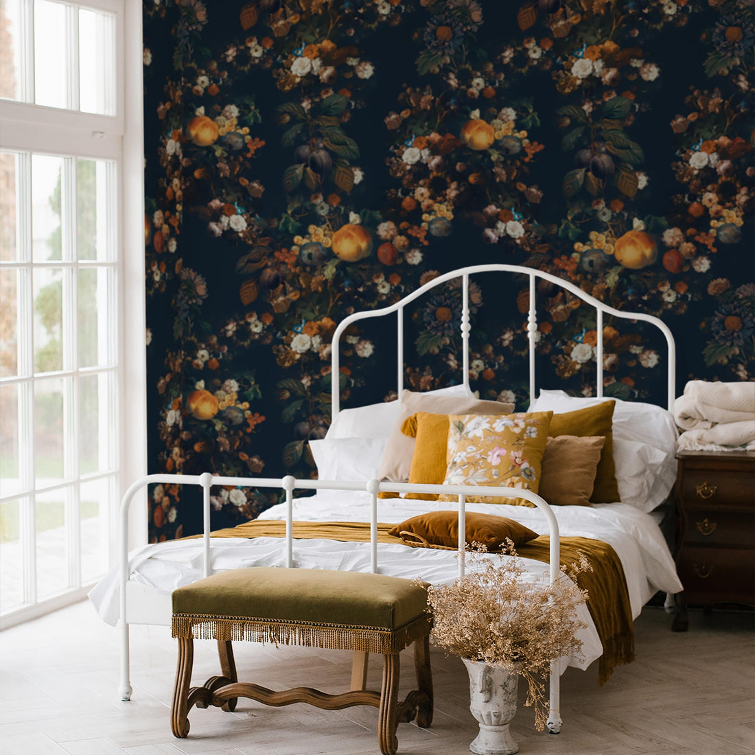 Dark Floral Dreams: Transform Your Walls with Noir Wallpaper This Fall