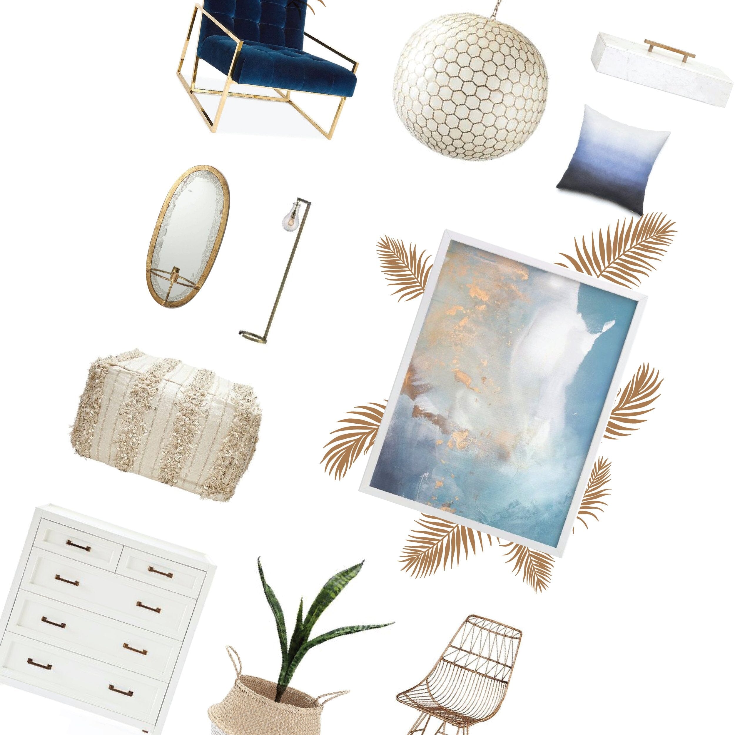 Decor Inspiration Board | Palm Fronds