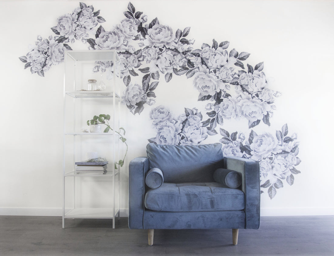 One Decal Two Ways — Greyscale Florals