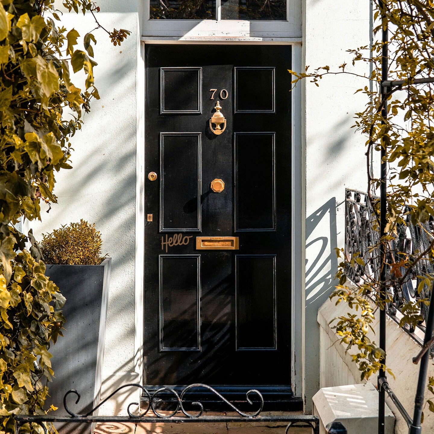 A Little Hello Door Decal Decals Urbanwalls 