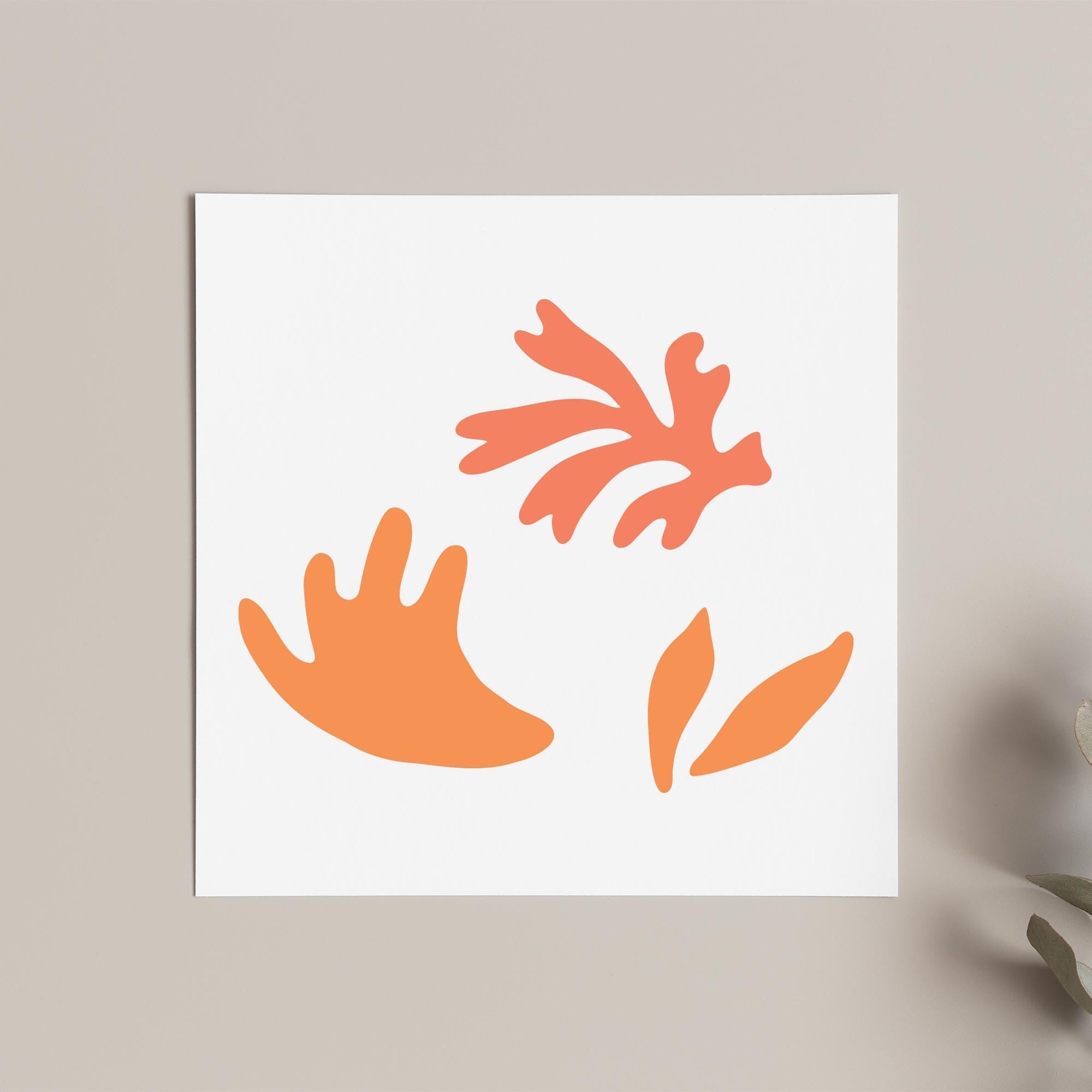 Abstract Garden Wall Decals Decals Urbanwalls Standard Wall Sample Neutral