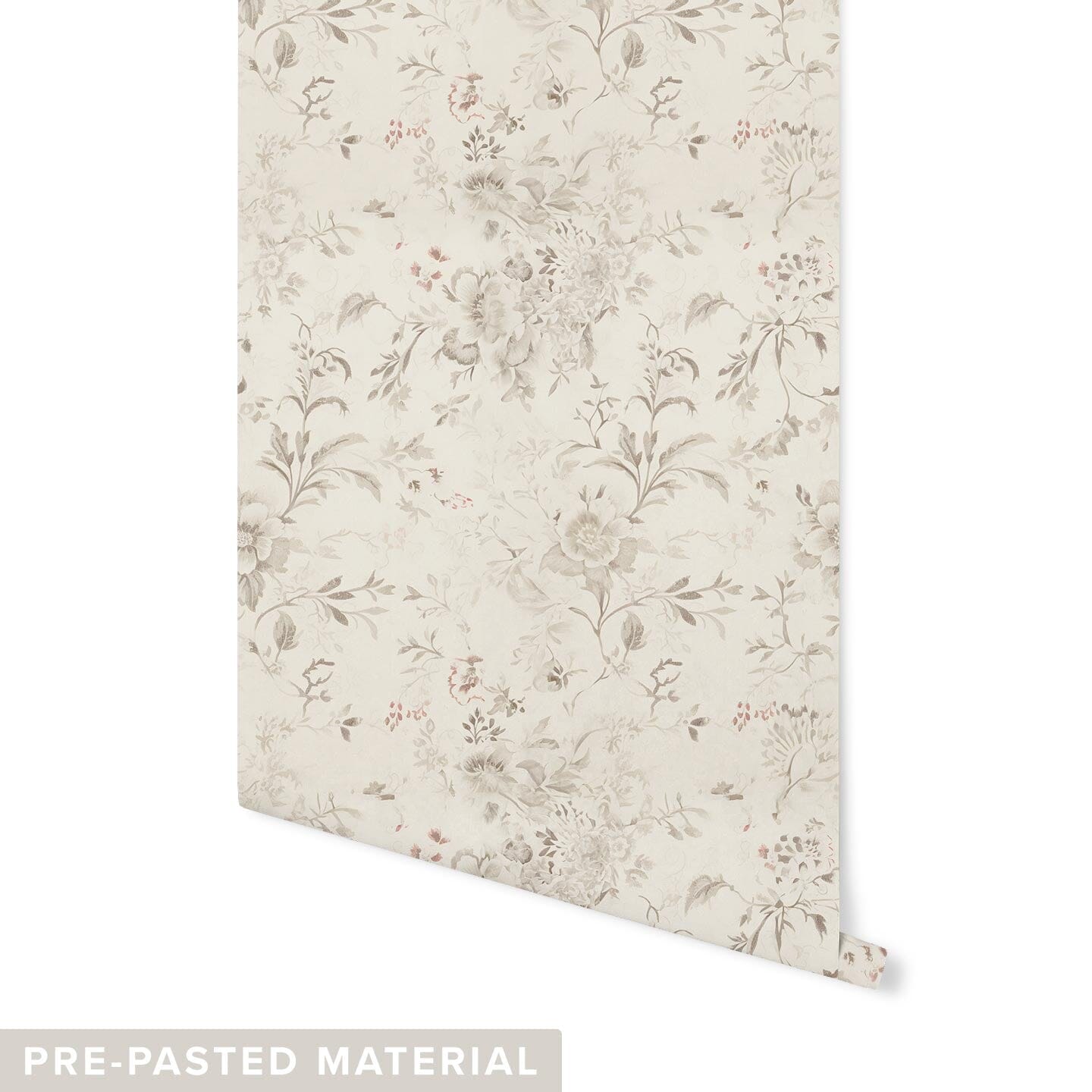 Antique Floral Wallpaper Wallpaper Urbanwalls Pre-pasted Beige DOUBLE ROLL : 46" X 4 FEET