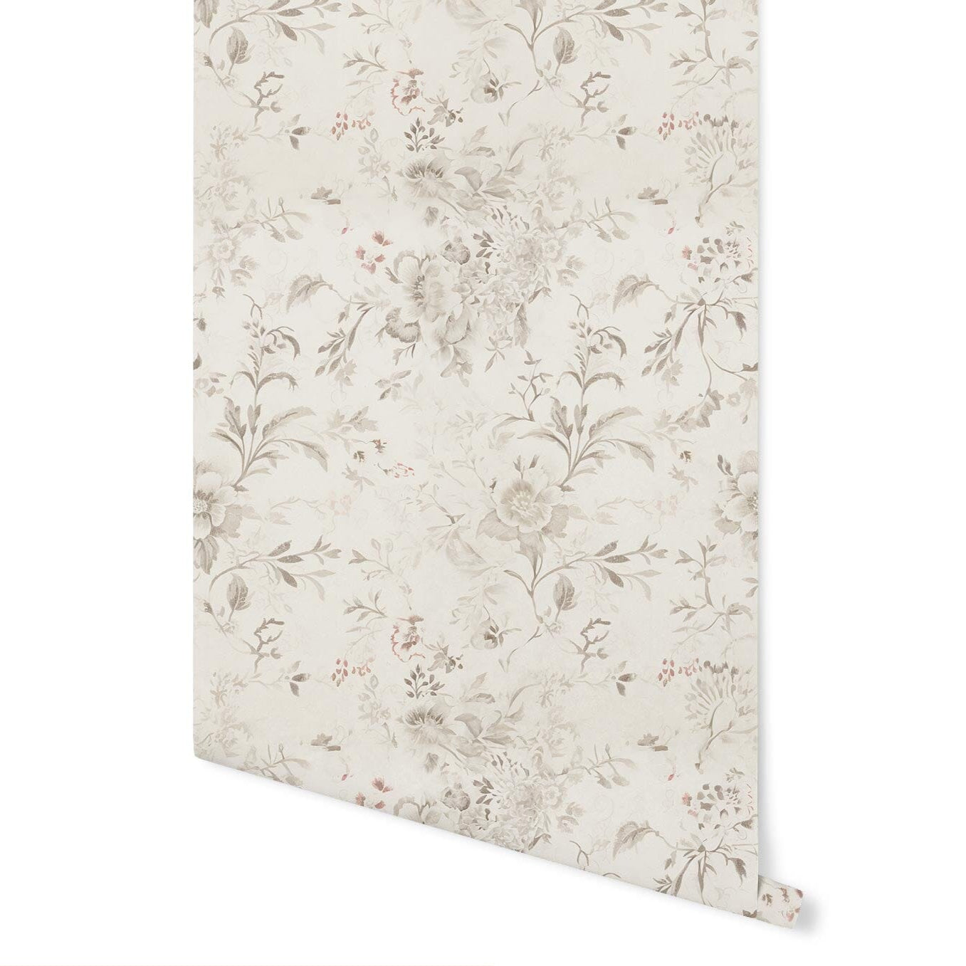 Antique Floral Wallpaper Wallpaper Urbanwalls Standard Wall Beige DOUBLE ROLL : 46" X 4 FEET