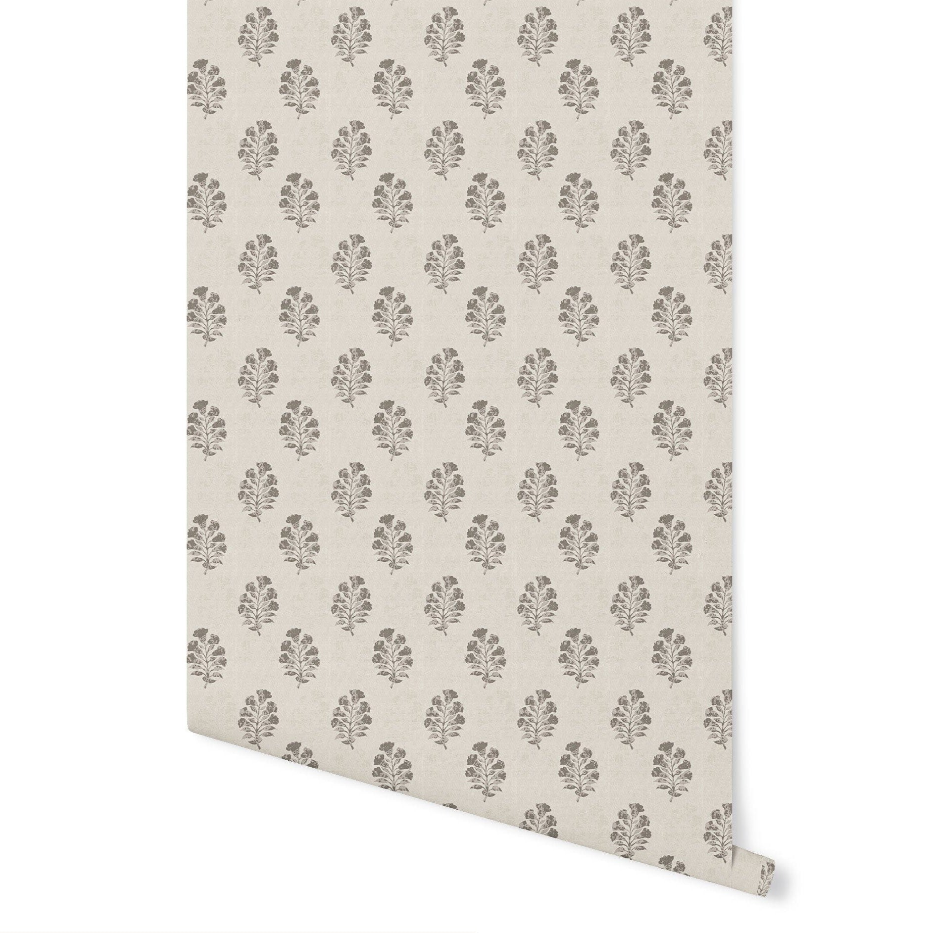 Botanical Block Wallpaper Wallpaper Kristen Forgione Peel & Stick 46" X 4 FEET Taupe